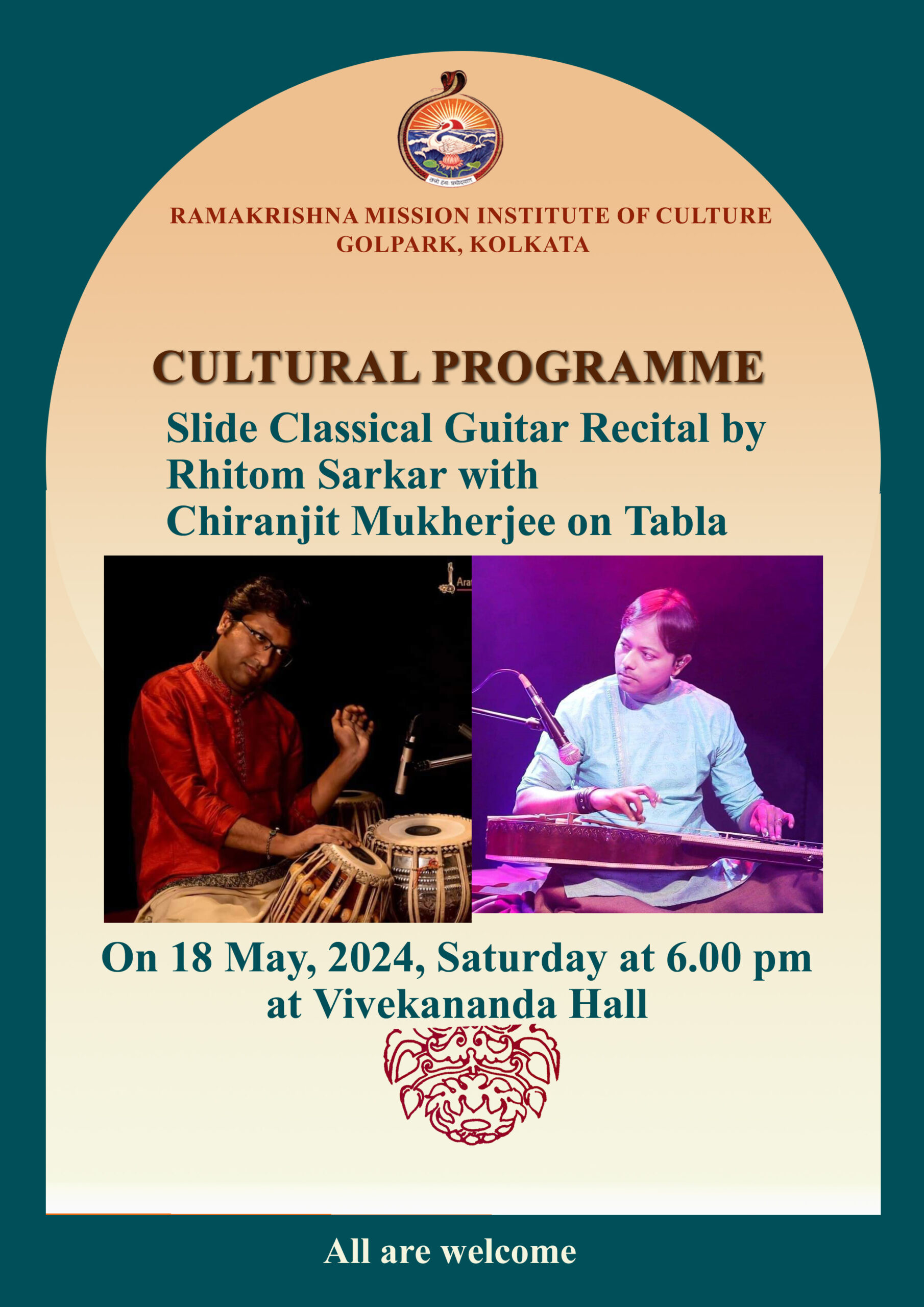 Cultural Programme: Slide Classical Guitar Recital on 18-May-2024 – RKM ...